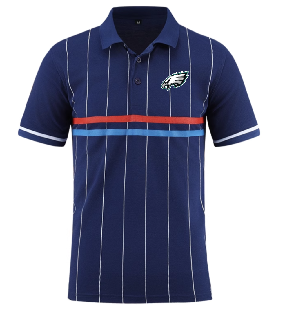 Philadelphia Eagles blue Men 2025 NFL polo T shirt
